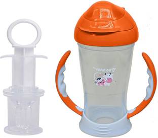 TINNY TOTS Baby Multi-Functional Smart Medicine Dropper With Bottom Handle 200ml Cup Sipper Teether and Feeder