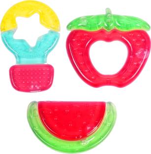 1st Step Water Filled Silicone Cooling & 100% Safe BPA Free 3M+ Combo Pack of 3 Baby Teether
