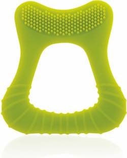 Beebaby Tooth Shape Soft Silicone Baby Teether with Bristles & Carry Case, BPA Free, 6M+ Teether