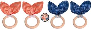 Synlark Baby Teether Toy Handmade Natural Wooden Chewie Organic Teething Ring Multicolor Teether