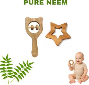 DEEPUUCREATIONS Baby Teether Rattle Set Teether
