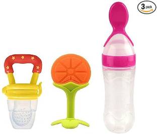 SHREE BALA JI ENTERPRISES BABY SPOON FEEDER WITH FRUIT TEETHER & NIBBLER Teether Teether and Feeder