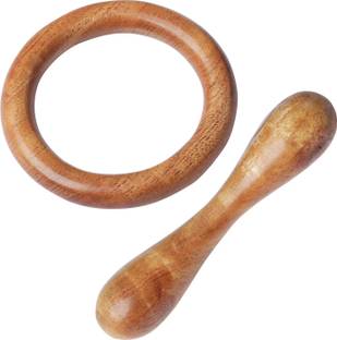 TINIGREEN Neem Wood Teethers for Baby Set of 2 | for 3 Months Baby | One Ring One Dumbbell Teether