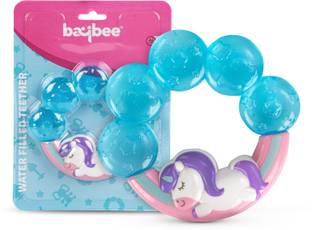 baybee Unicorn Natural Water Filled Silicone Teether for Babies to Soothe Their Gums Teether
