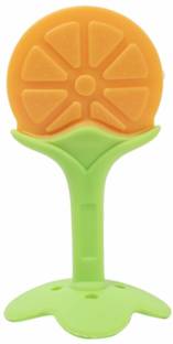 Smiley mia Infant & Baby Massager & Teether Toy 1-Pack, Fruit-Shaped Multi-Texture Teether