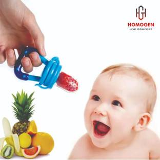 Homogen Silicone Baby Fruit Feeder Pacifier with Nipple Teether (Pack of 1) Feeder