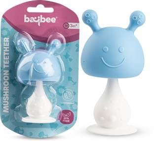 baybee Mushroom Silicone Teether for Baby BPA Free Food Grade Silicone Teether for Baby Teether