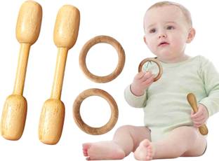 Shreeja Shilpcraft Neem Wood Teething Ring – Non-Toxic & Chemical-Free Comfort Feeder