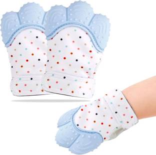 WAHHSON BPA-Free Soft Food-Grade Silicone Hand Glove Teether, Teething, Mitten, Soother Teether