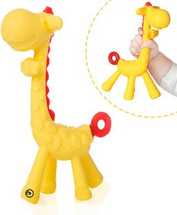 DaKos Teether,soother for new born Giraffe Shaped,Yellow Teether