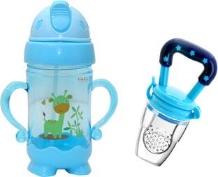 TINNY TOTS Baby Soother With Sipper Bottle Teether and Feeder