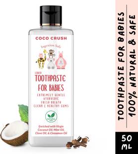 COCO CRUSH Ayurvedic Baby Toothpaste with Coconut Oil, Edible Peppermint Oil | 100% Natural Toothpaste