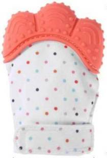 little monkeys Baby BPA-Free Silicone Food-Grade Soft Teether Glove and Handy Teething Toy Teether