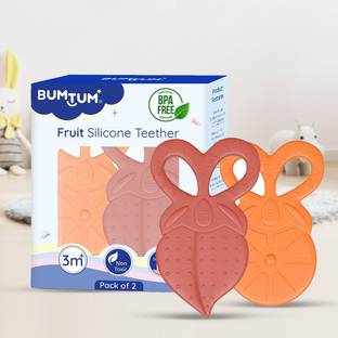 BUMTUM Soft Silicone Baby Teether, Teether for 6 to 12 Months Baby Teether