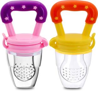 KIdbea Silicone Food/Fruit Nibbler with Extra Mesh, Soft Pacifier Feeder