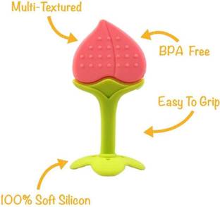 Shrinath Enterprises Baby Love BPA FREE 100% Soft Silicon Multi Textured Easy To Grip Baby Soother Teether
