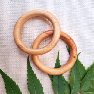 BABYCOV Neem Wood Teethers for Baby Set of 2 for 3 Months Baby (Neem Wood Ring Teethers) Teether