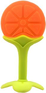 DeoDap Silicone Fruit Shape Teether Toy Food Grade Silicon Teether Use For Baby Teether