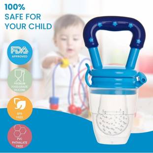 MonkeyCrafts Soft Silicon BPA Free Baby Food Feeder|Fruit Nibbler|Teeth Massaging Toy Teether and Feeder