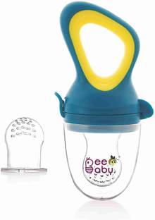 Beebaby Fresh Food & Fruit Silicone Nibbler with Extra Silicone Mesh (Blue) Teether and Feeder