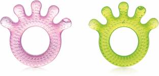 Beebaby Finger Water Filled Teether with Carry Case, Soothes Gums 3M+, Pack of 2 Teether