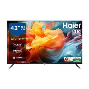 Haier W400UG 109 cm (43 inch) Ultra HD (4K) LED Smart Google TV with Dolby Audio | MEMC