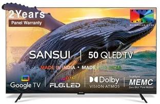 Sansui SANSUI 127 cm (50 inch) QLED Ultra HD (4K) Smart Google TV with HDR10+/HLG, Dolby Vision, MEMC,...