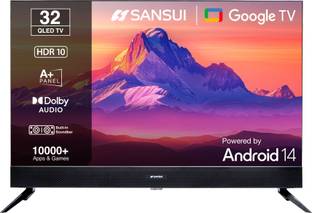 Sansui 80 cm (32 inch) QLED HD Ready Smart Google TV with �HDR10| Dolby Audio| Built-in Soundbar| Film...