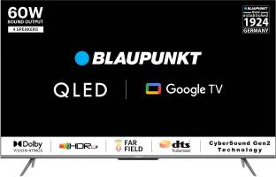 Add to Compare Blaupunkt 164 cm (65 inch) QLED Ultra HD (4K) Smart Google TV With Dolby Atmos & Far-Field Mic 4.61,996 Ratings & 524 Reviews Operating System: Google TV Ultra HD (4K) 3840 x 2160 Pixels 1 Year Warranty on Product and 6 Months on Accessories ₹56,999 ₹84,999 32% off Free delivery by Today Upto ₹16,900 Off on Exchange No Cost EMI from ₹4,750/month