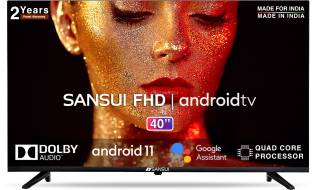 Sansui 102 cm (40 inch) Full HD LED Smart Android TV with Android 11 & Dolby Audio (Midnight Black)