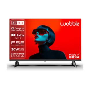 Wobble K Series 80 cm (32 inch) HD Ready LED Smart Google TV with FSE HDR10| 30W Dolby Audio |Zero-Fra...