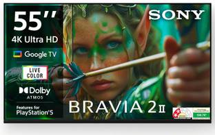 SONY BRAVIA 2 139 cm (55 inch) Ultra HD (4K) LED Smart Google TV 2025 Edition with Resolution: 4K Ultr...