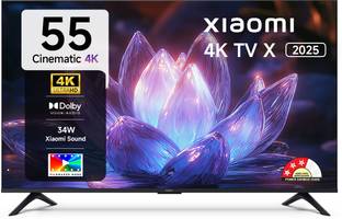 XIAOMI by Mi X Series 138 cm (55 inch) Ultra HD (4K) LED Smart Google TV 2025 Edition with Dolby Vision | HDR 10 | 34W Dolby Audio | Xiaomi Sound | Film-maker Mode | 120 Hz Game Booster