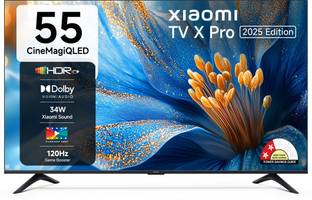 XIAOMI by Mi X Pro CineMagiQLED 138 cm (55 inch) QLED Ultra HD (4K) Smart Google TV 2025 Edition with ...