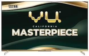 Vu 2025 Frame Series 139 cm (55 inch) QLED Ultra HD (4K) Smart Google TV with 124 Watts Sound | 800 Ni...
