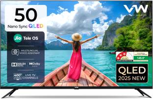 VW 126 cm (50 inch) QLED Ultra HD (4K) Smart JioTele OS TV 2025 Edition