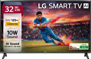 LG LR570 80 cm (32 inch) HD Ready LED Smart WebOS TV 2025 Edition with Alpha5 Gen 6 AI Processor 125+ ...