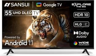 Sansui 140 cm (55 inch) Ultra HD (4K) LED Smart Google TV 2025 Edition with A+ Grade IPS Panel Dolby A...