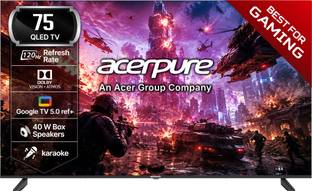 acerpure NITRO 189.2 cm (75 inch) QLED Ultra HD (4K) Smart Google TV with 120 Hz GTV 5.0 ,Android 14 ,...