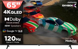 MOTOROLA 165 cm (65 inch) QLED Ultra HD (4K) Smart Google TV 2025 Edition with 5.0 with 48 W speaker, ...