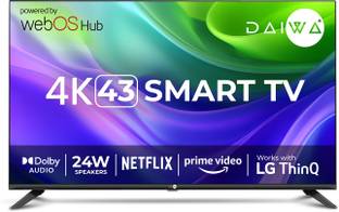 Daiwa 109 cm (43 inch) Ultra HD (4K) LED Smart WebOS TV with Bezelless design, ThinQ and Dolby Audio