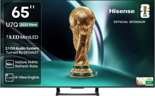 Hisense 65U7Q 164 cm (65 inch) Ultra HD (4K) Mini LED Smart VIDAA TV 2025 Edition with 2.1CH Audio Sys...