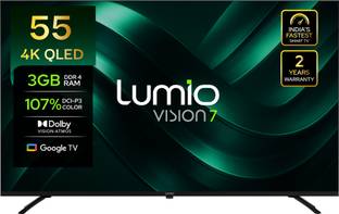 Lumio 139 cm (55 inch) QLED Ultra HD (4K) Smart Google TV 2026 Edition with 4K HDR Dolby Vision + Atmo...
