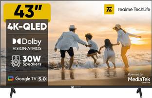 realme TechLife 109 cm (43 inch) QLED Ultra HD (4K) Smart Google TV 2026 Edition
