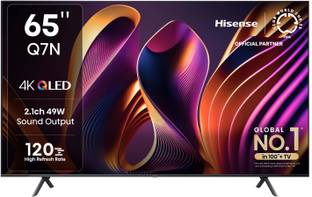 Hisense Q7N 164 cm (65 inch) QLED Ultra HD (4K) Smart VIDAA TV with 2024 Edition, Dolby Vision Atmos, 49W Sound Output, Built-in Subwoofer Full Array Local Dimming