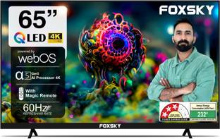 Foxsky 165 cm (65 inch) QLED Ultra HD (4K) Smart Google TV with Dolby Audio, HDR10 ( 2024)