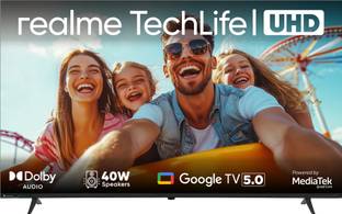 realme TechLife 165 cm (65 inch) Ultra HD (4K) LED Smart Google TV 2025 Edition with 5.0 with Dolby Au...