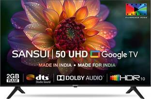 Sansui 127 cm (50 inch) Ultra HD (4K) LED Smart Google TV with Zen Panel IPS display Dolby Audio & Filmmaker mode