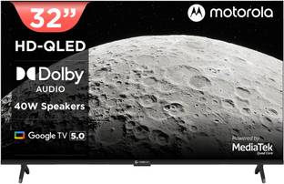 MOTOROLA 80 cm (32 inch) QLED HD Ready Smart Google TV 2025 Edition with 5.0 OS, 40 W speaker, and Dol...