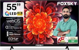 Foxsky 139 cm (55 inch) QLED Ultra HD (4K) Smart Google TV with Dolby Audio, HDR10 ( 2024)